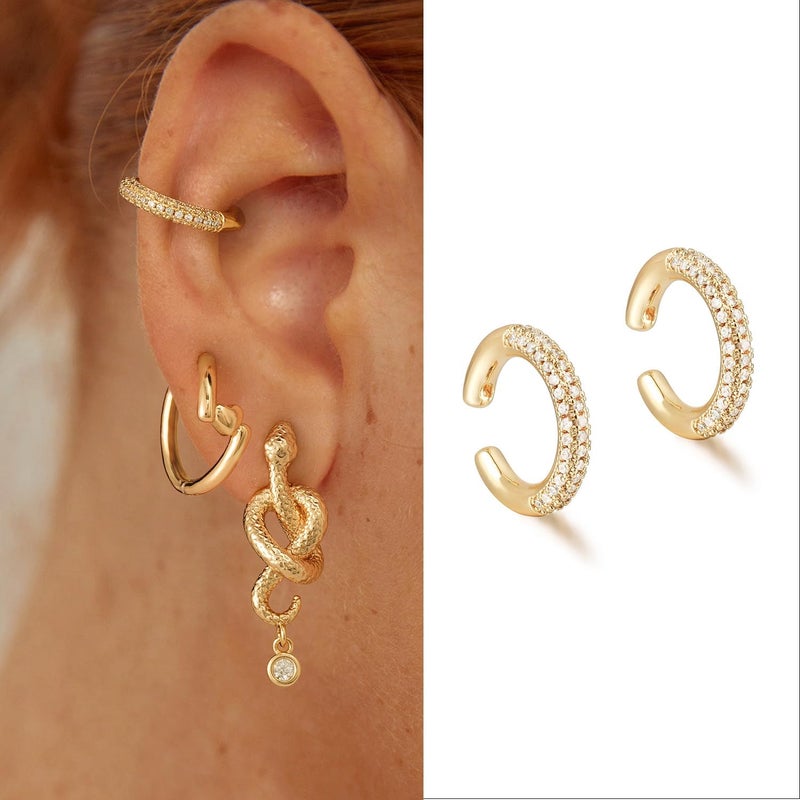 MYEARS Women Ear Cuff Earring Gold Non Pierced Ear Cartilage Clip on Wrap Hoop 14K Gold Filled Tiny Boho Beach Simple Minimalist Delicate Handmade Hypoallergenic Jewelry Gift-Sold as Single/Pair - Image 3